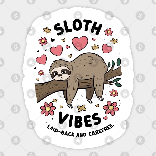Sloth Vibes Sticker by enrynz